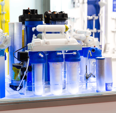a bunch of different types of water filtrations