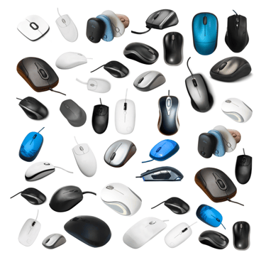 a collection of computer mouses and mouses