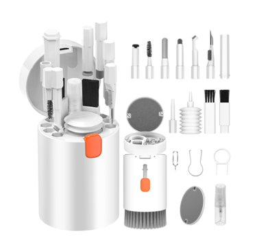 a bunch of different types of cleaning kits for electronics