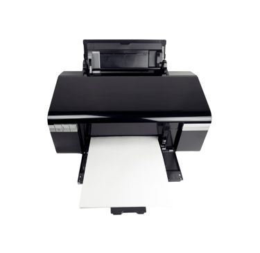 a printer machine with a printer on it
