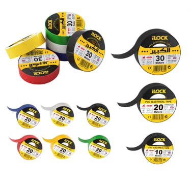 a variety of colored tape tape on a white background