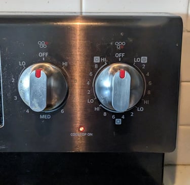 Range knobs for burners