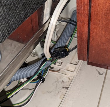 two different electrical cable connected.