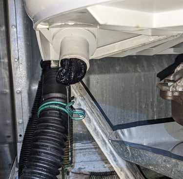 an object is inside a washer drain tubing