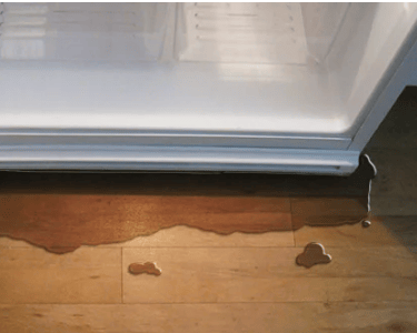 A fridge that leaks from the bottom