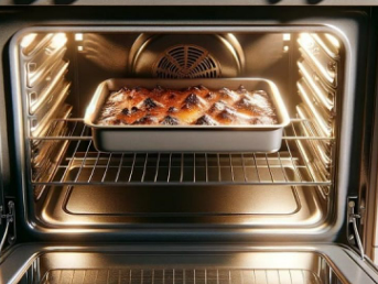 some cookies inside an oven