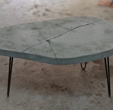 An in-progress concrete slab,