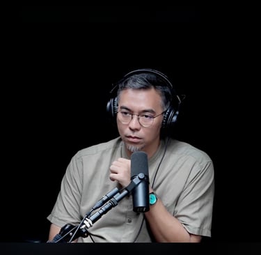 Reza Amirul of Iluminar, co-hosting an episode of Proxemics at White Wood Studio