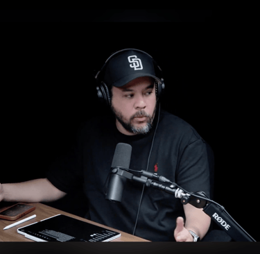 Mercy Tahitoe in White Wood Studio for an episode of Proxemics Podcast