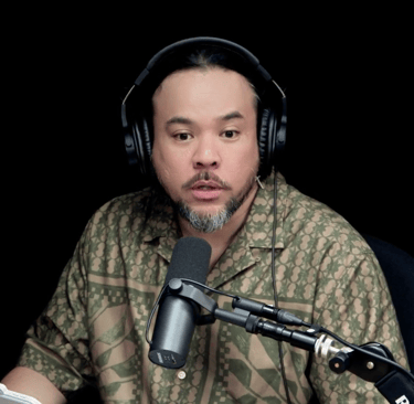 Mercy Tahitoe on the set of Proxemics Podcast at White Wood studio