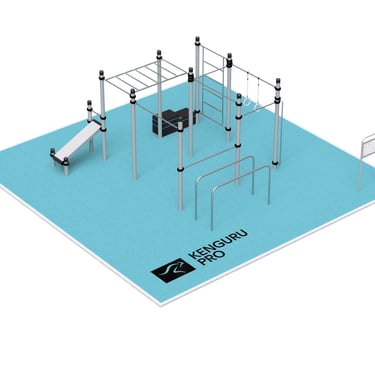 Terrain de Street Workout Kenguru Pro, idéale pour entraînement en extérieur.