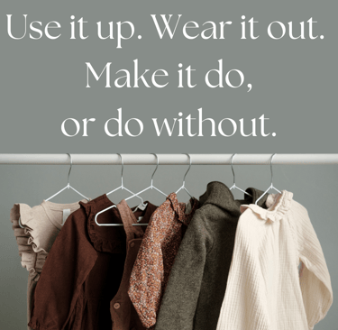 clothes hanging on a rack
