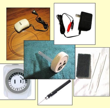a collection of components and accessories available for the production of small-particle colloidal 
