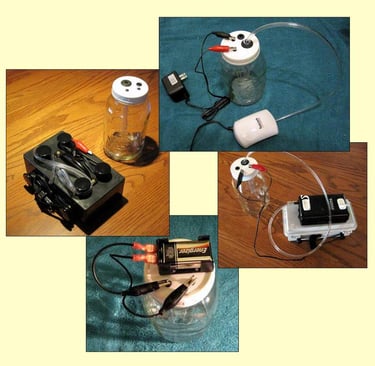a collection of our small-particle colloidal silver kits