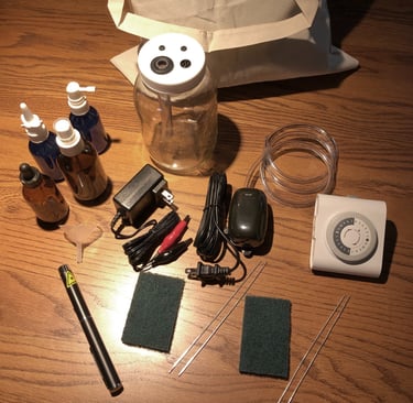 Our "Super Kit" small-particle colloidal silver production kit