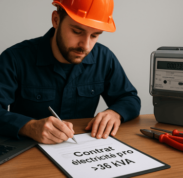 image d'un professionnel breton avec contrat électricité prix énergie réduire sa facture élec