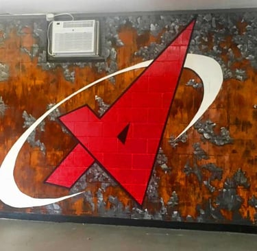 Bespoke illusion mural for a corporate headquarters in middlesex county, NJ by marcine
