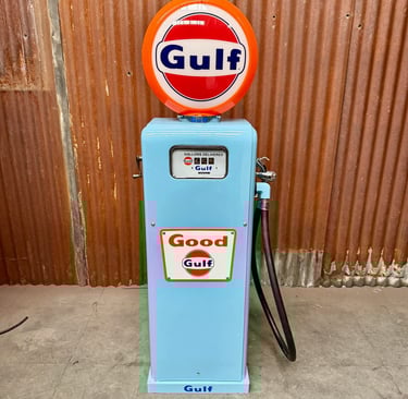 Restored US Gulf Gasboy Gasoline Pump,US Gulf Gasboy Gasoline Pump,Gulf Gasboy Gasoline Pump,