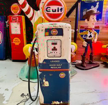 Gulf Erie gasoline pump,Gulf gasoline pump