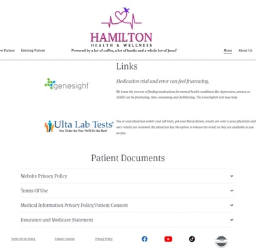 Hamilton Health's Old Links page