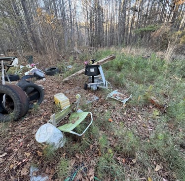 Tires and Other debris not allowed in dumpsters