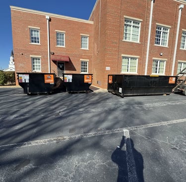 Tricks for loading a dumpster