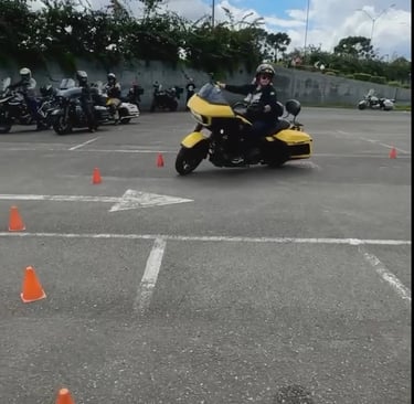 Passagem de uma pilota em uma Harley Davidson
