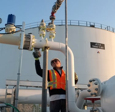 Industrial painting a Jet Furl Tank Farm