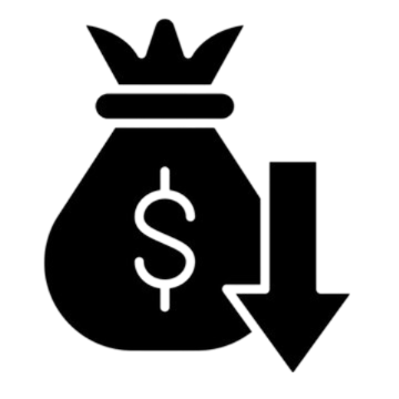 an icon representing cost savings