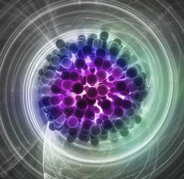 Molar mass molecular structure showing clustered spheres representing atoms in chemical compounds