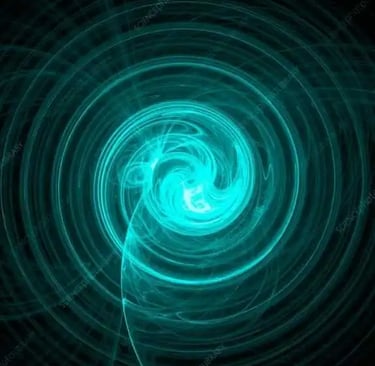 An abstract digital visualization of high-energy plasma flow and magnetic containment fields used in