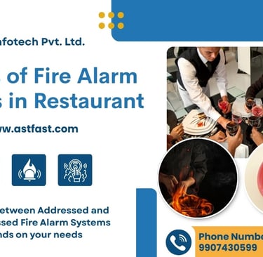 Fire alarm installation in a restaurant