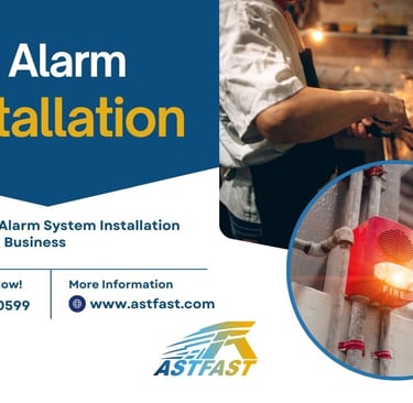 Fire safety alarm fitted in restaurant