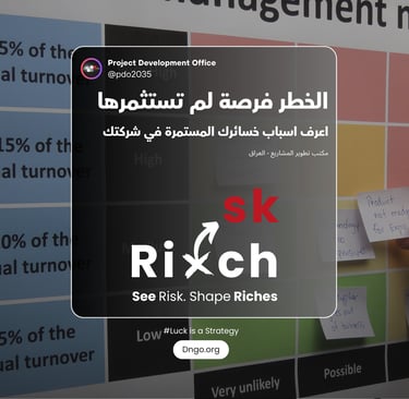 Risk (ريسك) منظومة ذكاء تنبؤي لإدارة المخاطر. نقدم تحليلاً جنائياً لأسباب تعثر الشركات، ونمذجة دقيقة