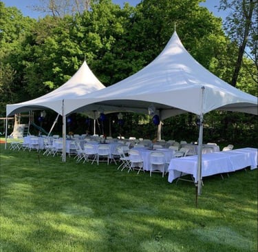 20x20 tent on a patio in el paso 