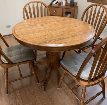 Completed table in use