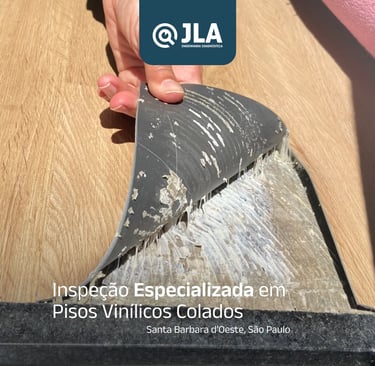 inspeção em piso vinílico de uma perícia em santa barbara d'oeste