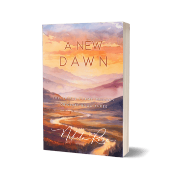 The discrete cover for the novel A New Dawn