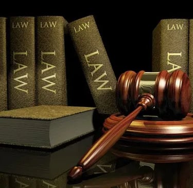 a gavel with a gavel and a gavel on a table