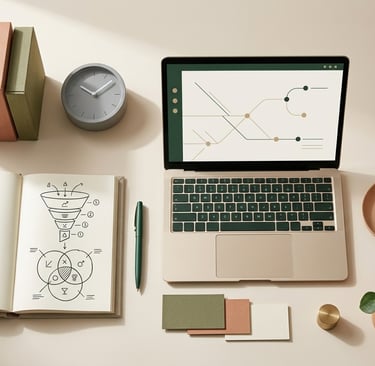 Imagen conceptual para la sección de emprendimiento y negocios de STORE EVH STUDIOS. Muestra un enfo