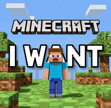 Minecraft character building in a glowing neon electric world
