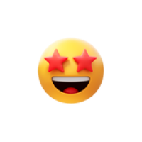 a guide app smiley face with stars on it