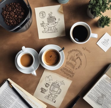 photo of coffee and journal