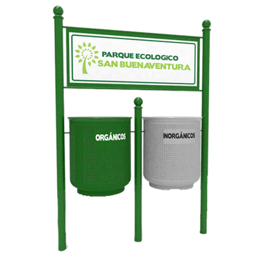 Papeleras Dobles Metalicas