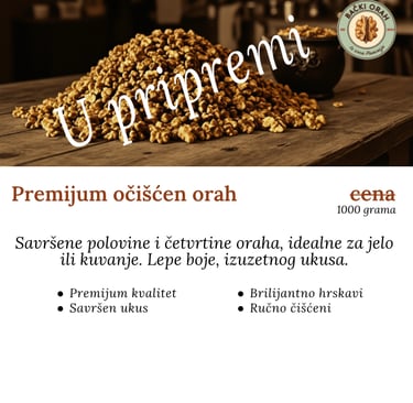 prodaja premijum očišćen orah