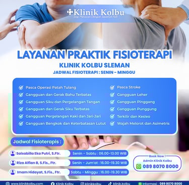 jadwal fisioterapi klinik kolbu fisio terapi sleman
