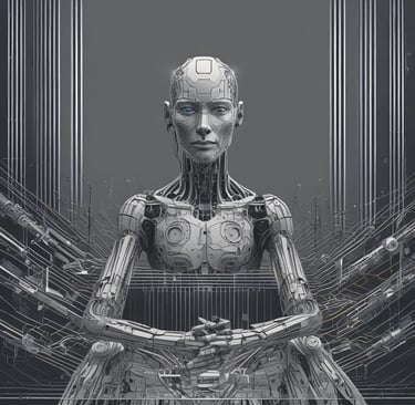 the word ai spelled in white letters on a black surface