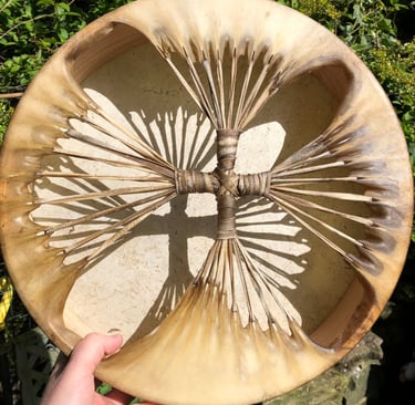 SHamanic Drum - willow frame, fallow deer hide