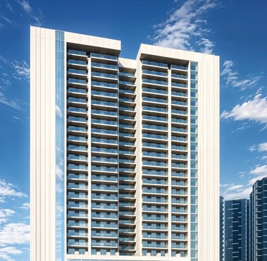 a tall building with a tall tower in the middle of it | High Life 1, Greater Noida West