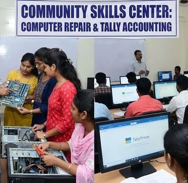 computer maintenace and telly in workshop